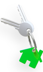 imagem de chave com pingente de casa